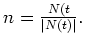 $ n = \frac{N(t}{\vert N(t)\vert} .$