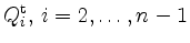 $ Q_i^{\operatorname t},\, i=2, \hdots ,n-1$