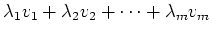 $\displaystyle \lambda_1 v_1 + \lambda_2 v_2 +\dots + \lambda_m v_m
$