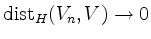 $ \operatorname{dist}_H (V_n,V)\to 0$